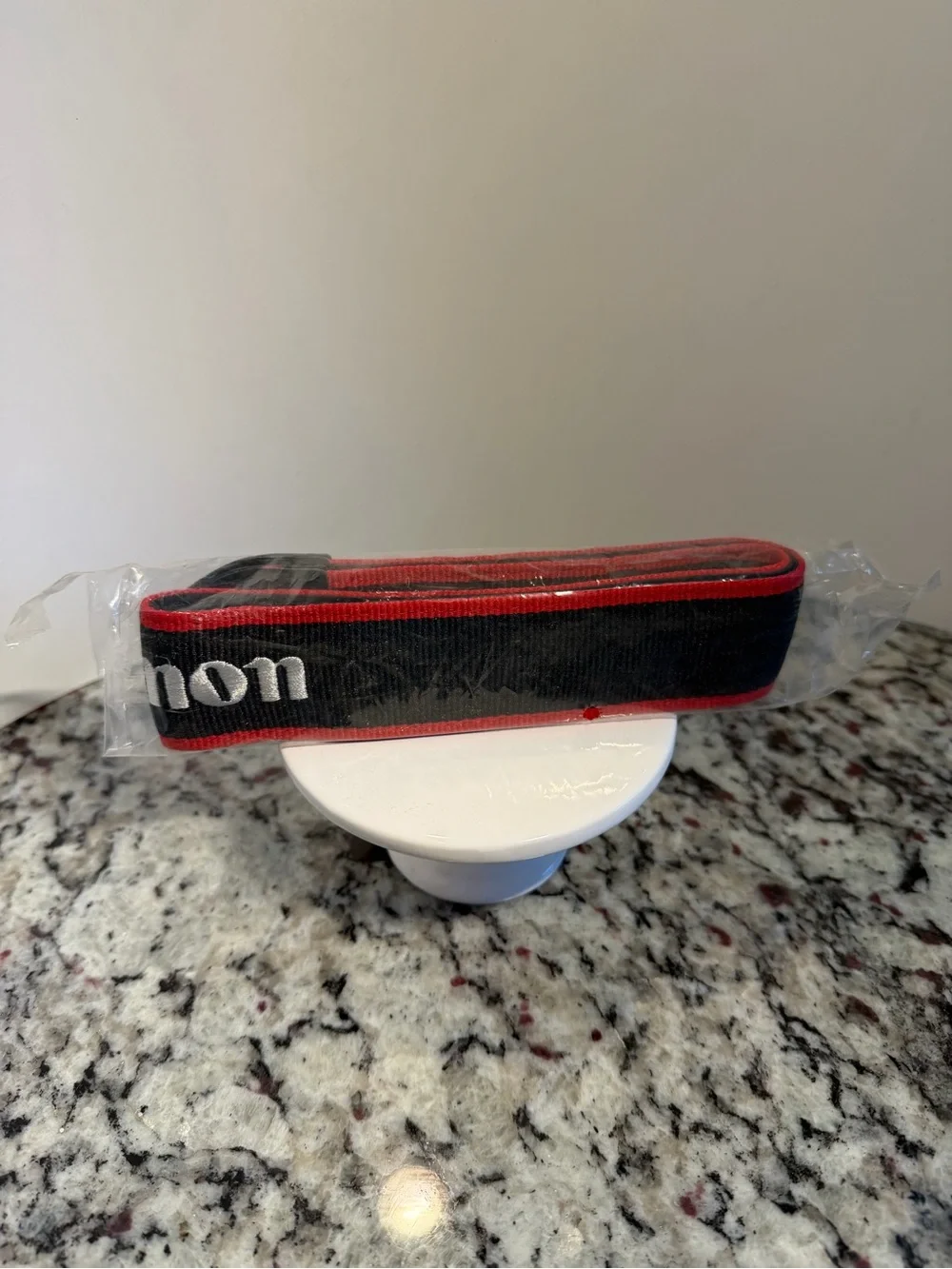 Canon NWOT Camera Neck Strap - Black with Red Trim and White Lettering